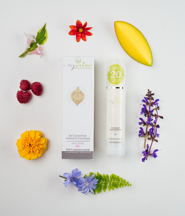Concentrated Firming and Anti-Aging Serum 50+ with Hyaluronic Acid and Vitamins A and E - 50 ml