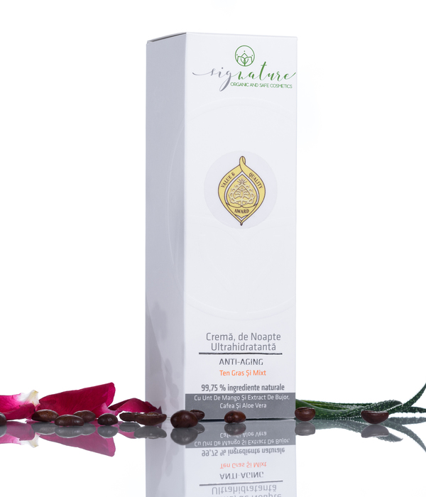 Cremă hidratantă de noapte pt. ten gras și mixt  
