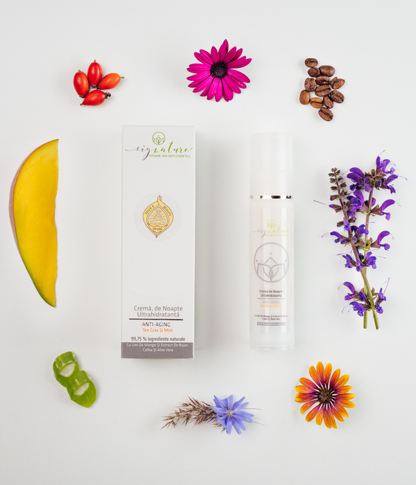 Cremă hidratantă de noapte pt. ten gras și mixt  